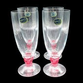 4PC BOHEMIA CRYSTAL WINE GLASS