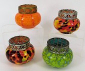 4PC BOHEMIAN CZECH ART GLASS F