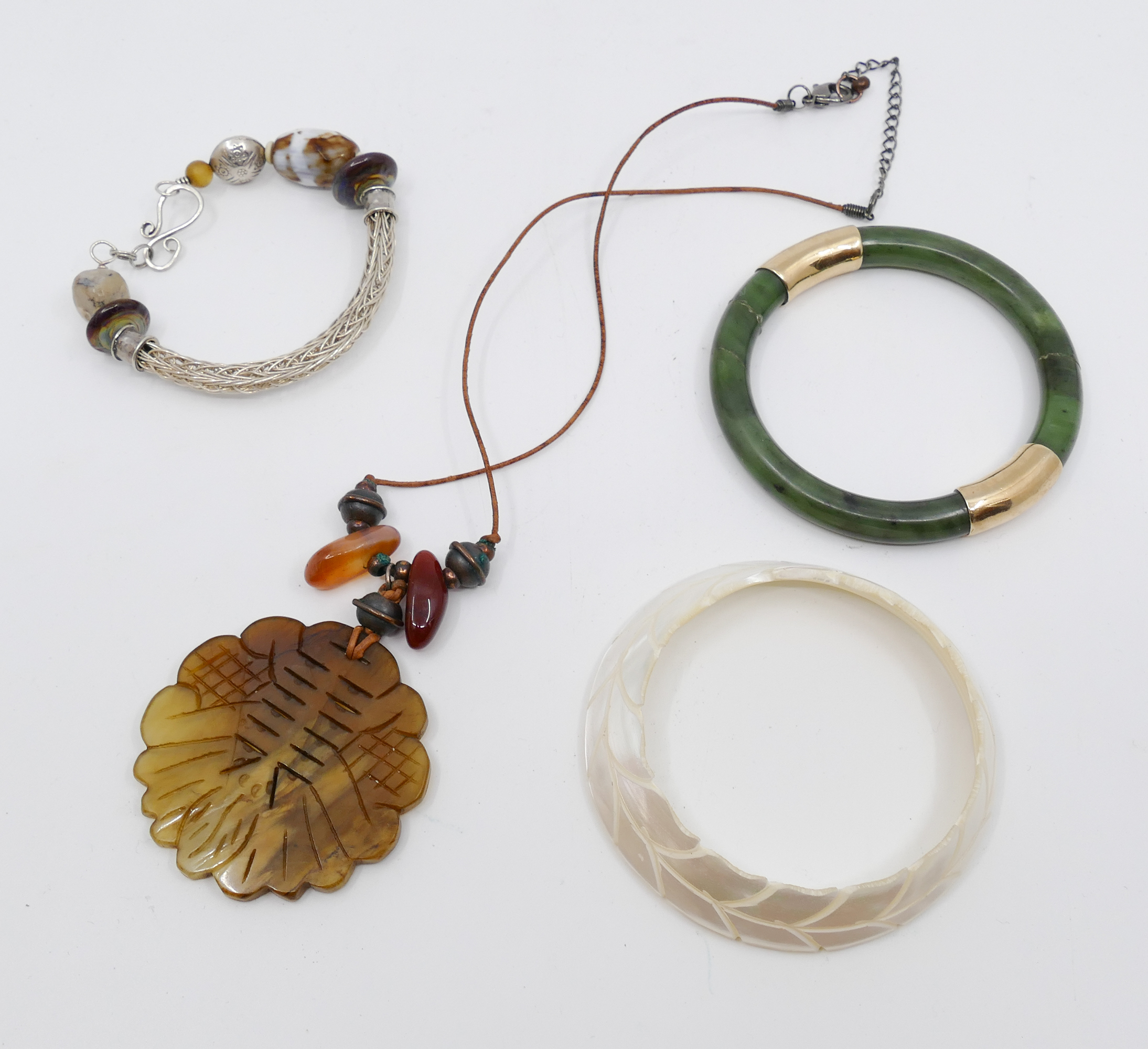 4pc Bracelets and Hardstone