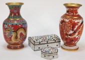 4PC CHINESE CLOISONNE GROUP Ch