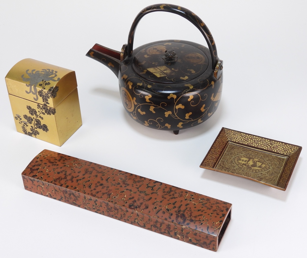 4PC CHINESE JAPANESE LACQUER