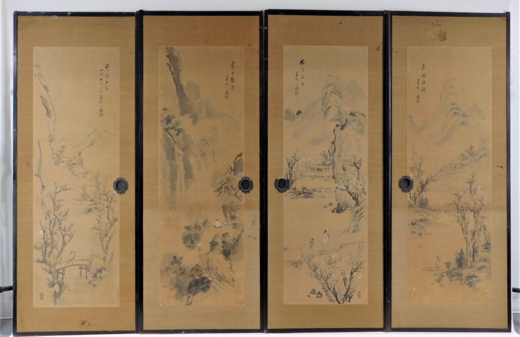 4PC CHINESE LANDSCAPE SEASONS WC