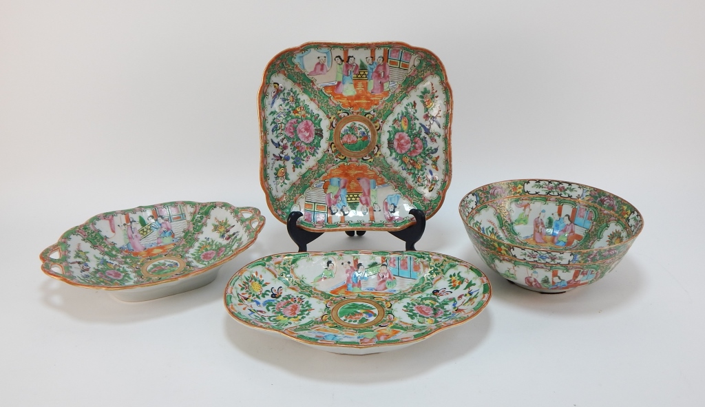 4PC CHINESE ROSE MEDALLION