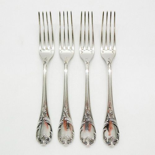 4PC CHRISTOFLE MARLY PATTERN SILVER