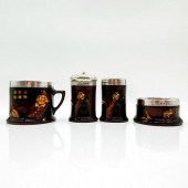 4PC CONDIMENT HOLDERS, HOGARTH
