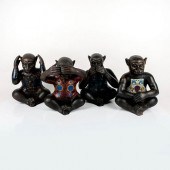 4PC COPPER FIGURAL SCULPTURES,