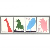 4pc DAVID SHRIGLEY Lithograph