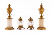 4PC EMPIRE STYLE BRONZE INKWEL