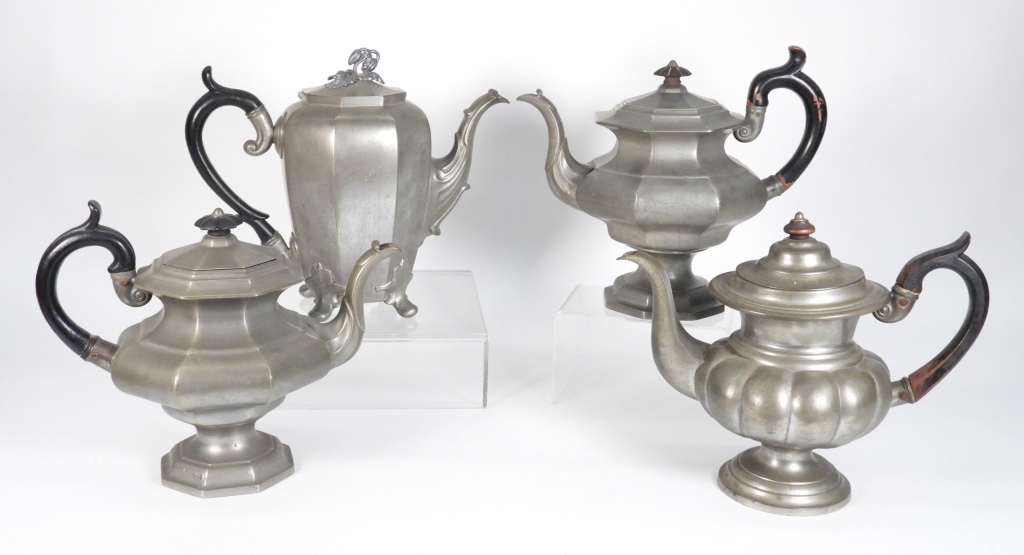 4PC ENGLISH & AMERICAN PEWTER