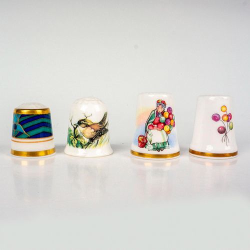 4PC ENGLISH BONE CHINA THIMBLES,