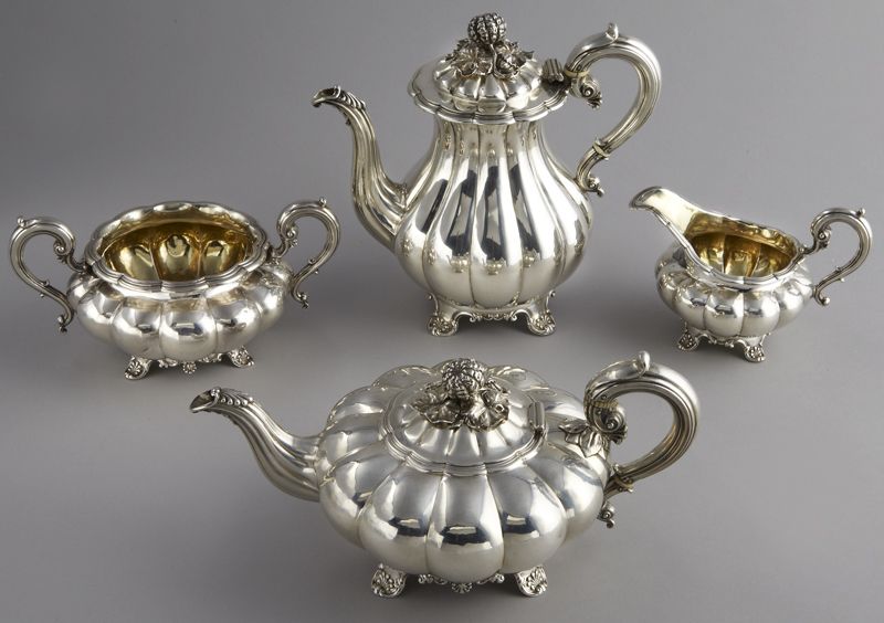 4Pc. English George IV sterling