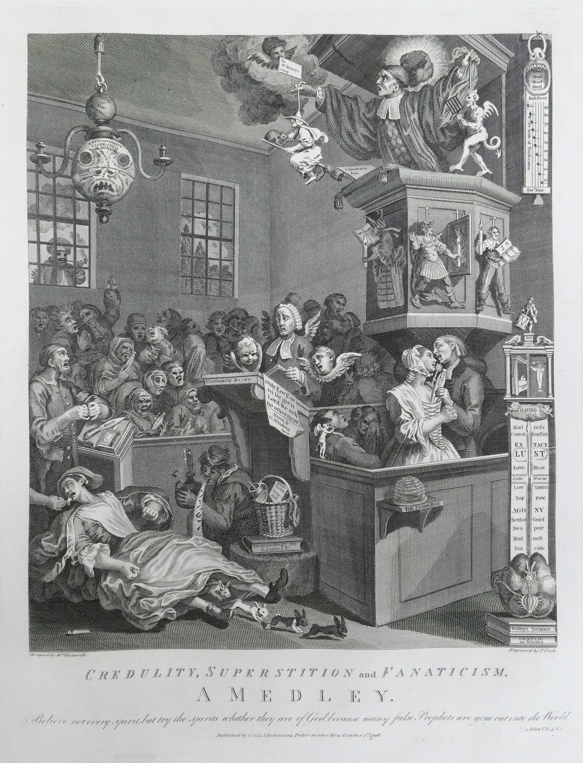 4pc Etchings by Thomas Cook after