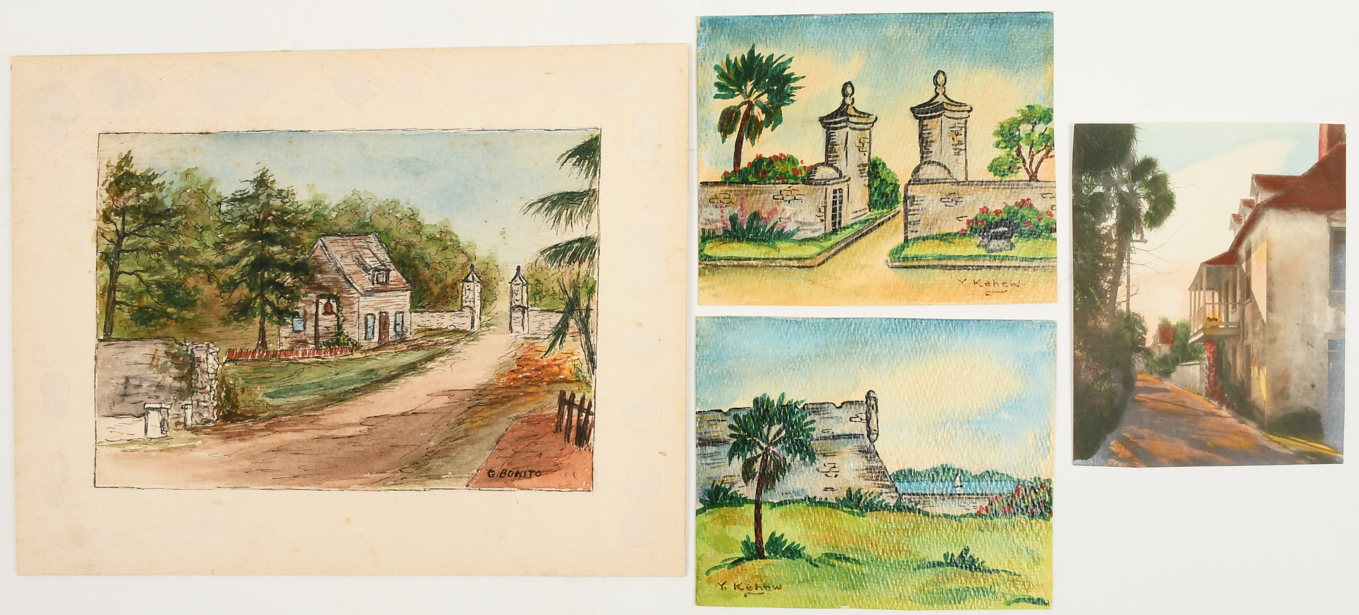 4PC. FLORIDA ARTWORK LOT: 1)