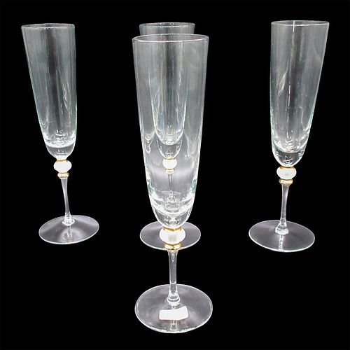 4PC FOSTORIA CHAMPAGNE GLASSES,