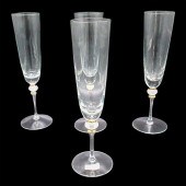 4PC FOSTORIA CHAMPAGNE GLASSES