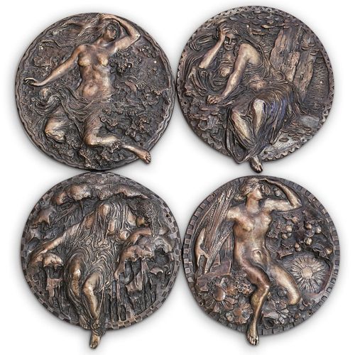 (4PC) FOUR SEASONS FIGURAL BRONZE