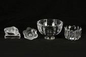 4PC. GLASS - 2 ORREFORS, 2 LAL