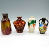 4PC GOUDA HOLLAND BUD VASE AND