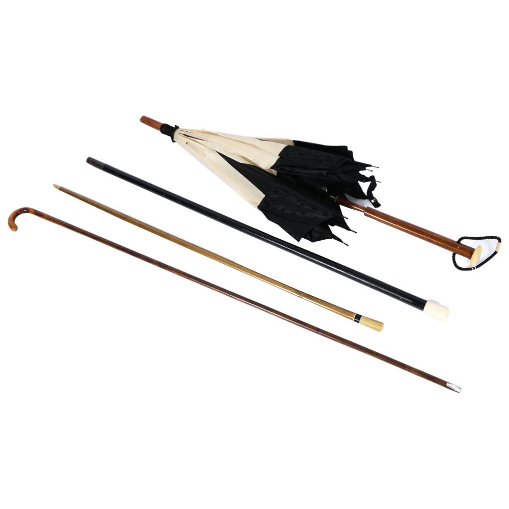 4PC GROUP OF WALKING STICKS,