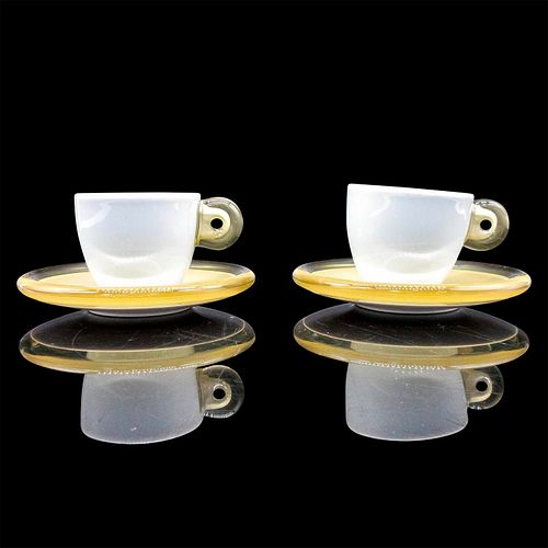 4PC GUZZINI ESPRESSO CUP AND SAUCER