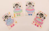 4pc Helmi Juvonen Painted Lett