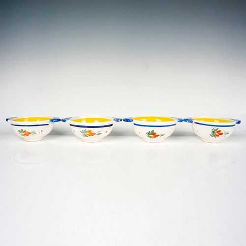 4PC HENRIOT QUIMPER FRENCH CERAMIC,