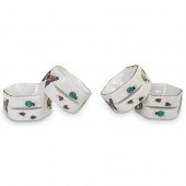 (4PC) HEREND STYLE PORCELAIN N