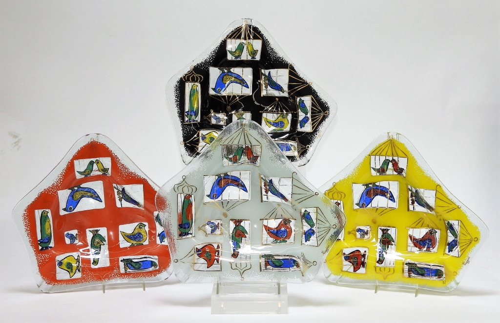 4PC HIGGINS MCM MODERN BIRD CAGE