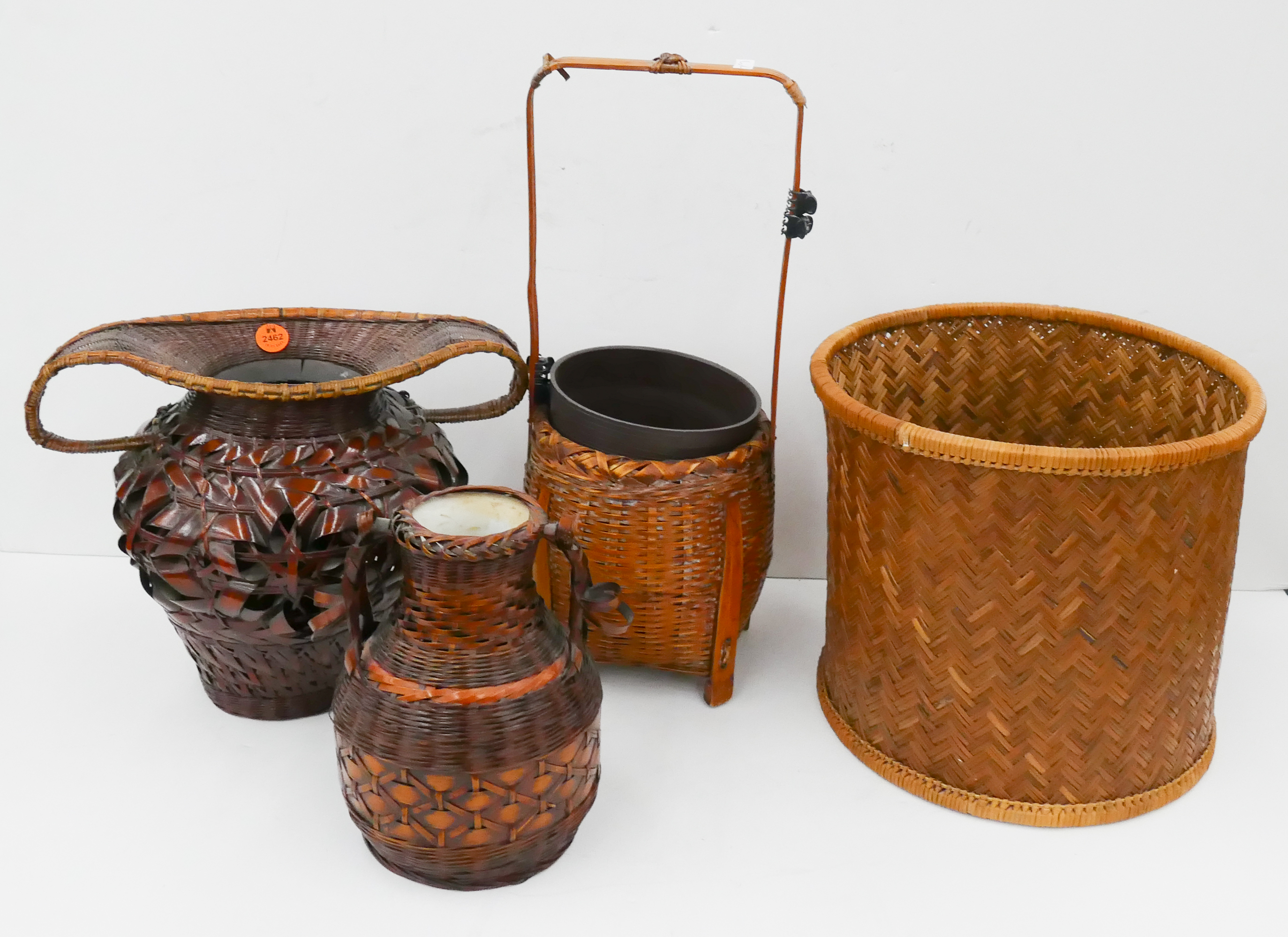 4pc Japanese Ikebana Baskets Etc-