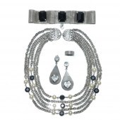 4PC JEWELRY GROUP: MESH CHOKER
