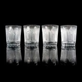 4PC LALIQUE LOWBALL GLASSES, F