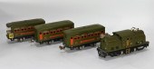 4PC LIONEL PRE-WAR OLIVE GREEN