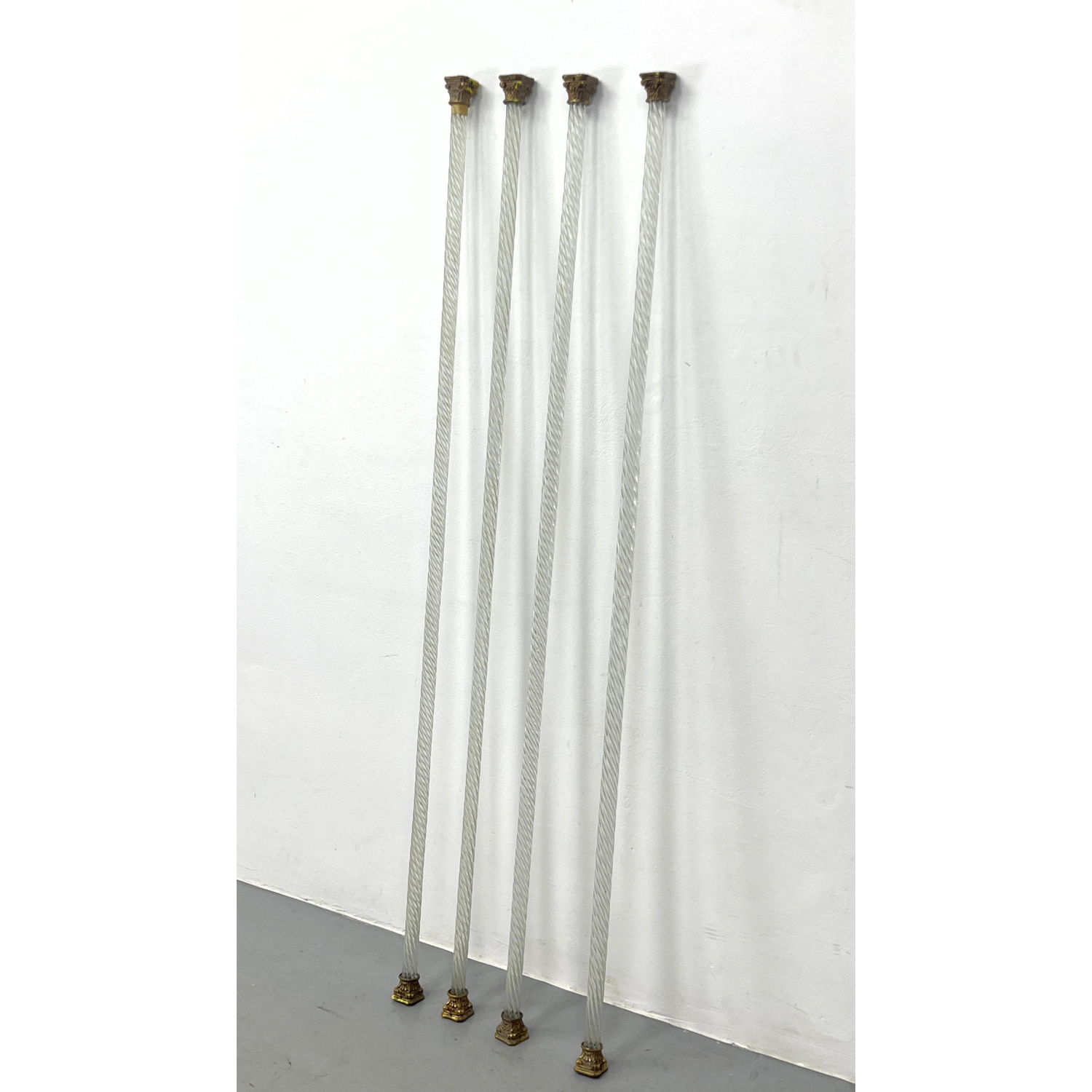 4pc Long Twisted Glass rods with