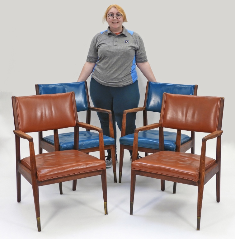 4PC MCM OFFICE ARM CHAIRS United
