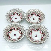 4PC MEISSEN PORCELAIN RETICULA