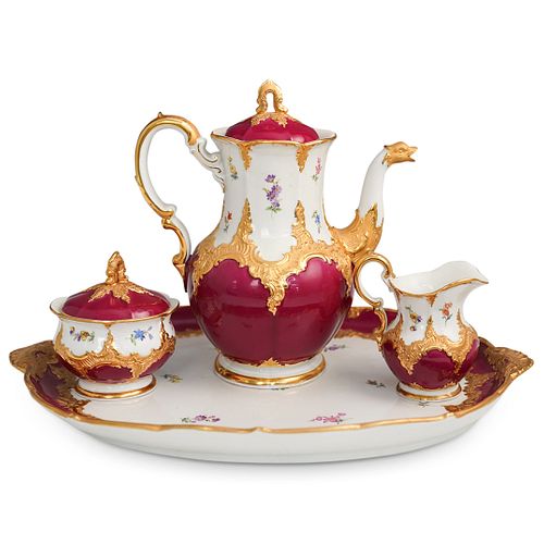 (4PC) MEISSEN PORCELAIN SERVICE