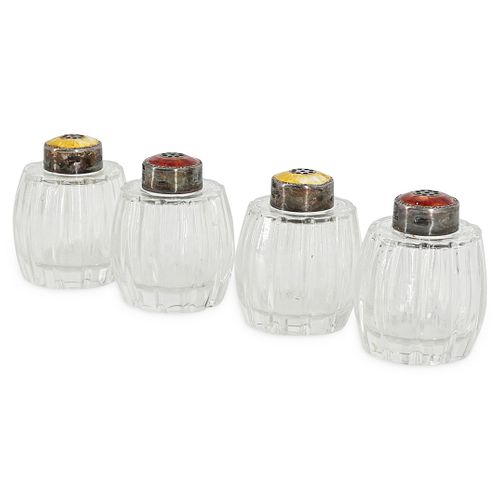 (4PC) MEKA STERLING ENAMELED