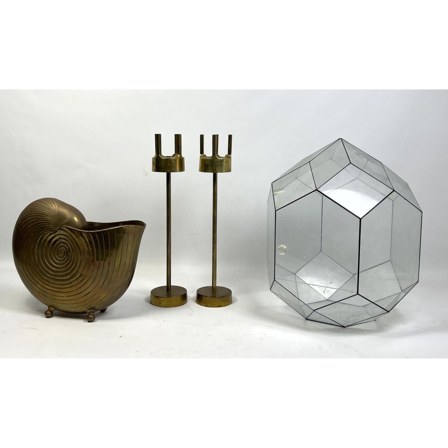 4pc Modern Design Collection. Brass