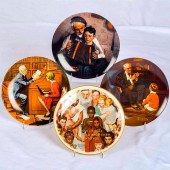 4PC NORMAN ROCKWELL COLLECTIBL