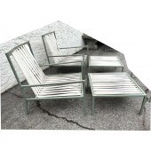 4pc Painted Green Aluminum Vin