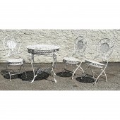 4pc Painted White Lattice Outd