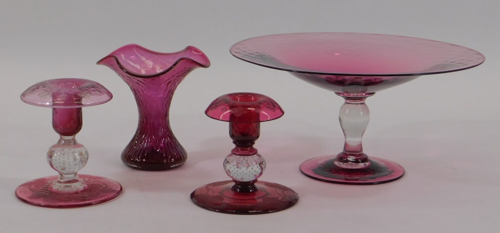 4PC PAIRPOINT ROSARIA GLASSWARE