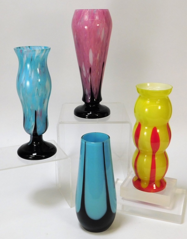 4PC RUCKL PULLED LINES BOHEMIAN ART