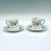 4PC SHELLEY BONE CHINA DEMITAS