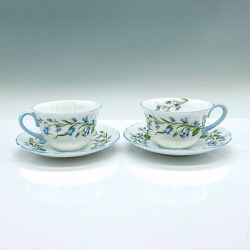 4PC SHELLEY BONE CHINA TEA CUPS AND