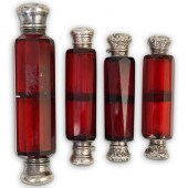 (4PC) SILVER & CRYSTAL VANITY