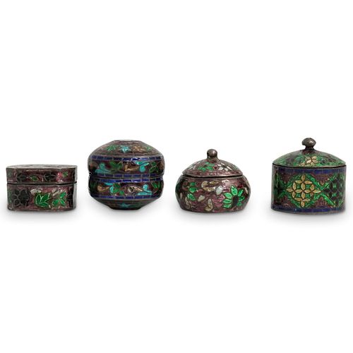 (4PC) SILVER ENAMEL PILL
