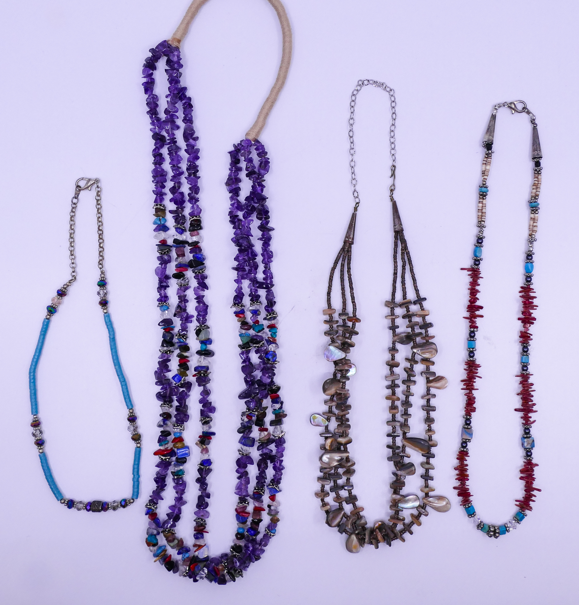 4pc Southwest Multi Stone Necklaces