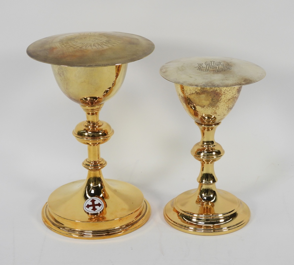 4PC STERLING & BRASS RELIGIOUS
