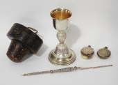 4PC STERLING SILVER TRAVEL CHA